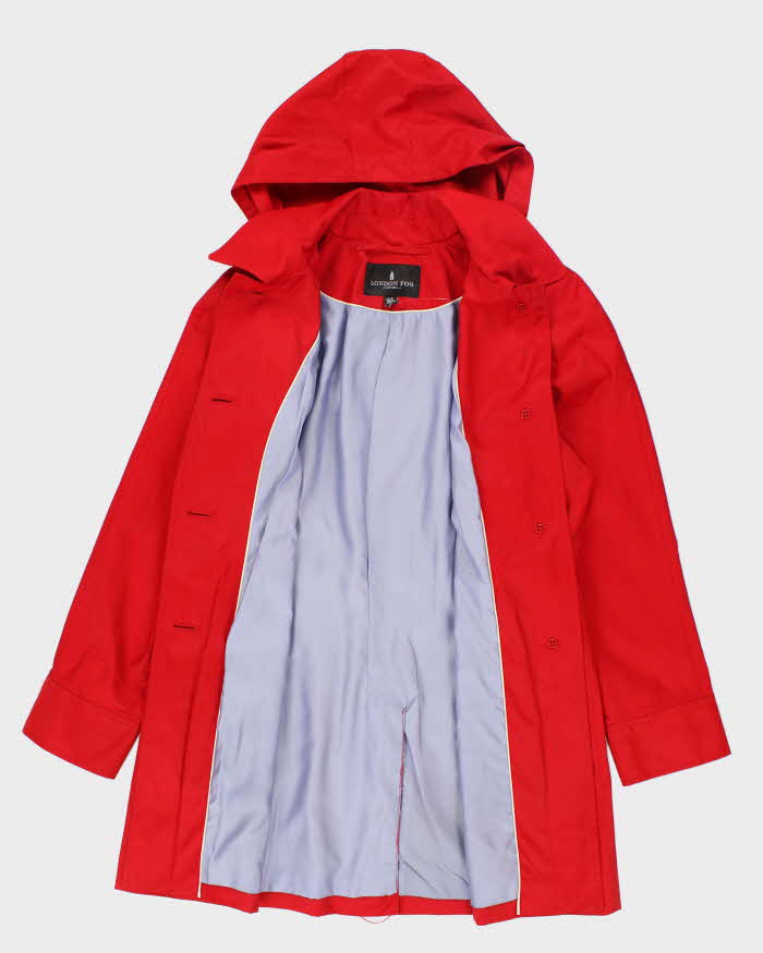 Vintage London Fog Hooded Red Short Coat - L