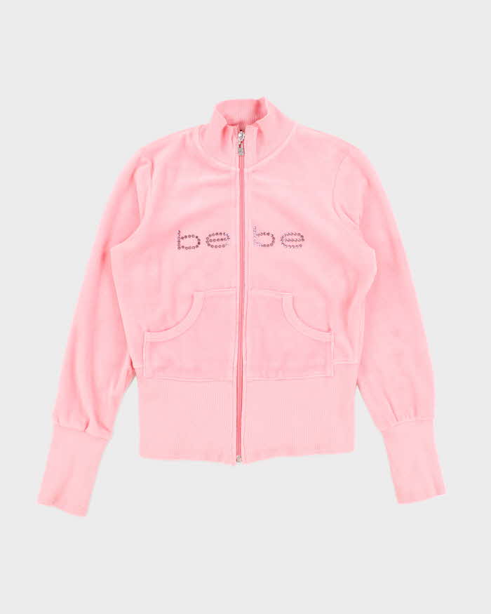 Vintage Y2K BEBE Sequined Zip Up Hoodie - S