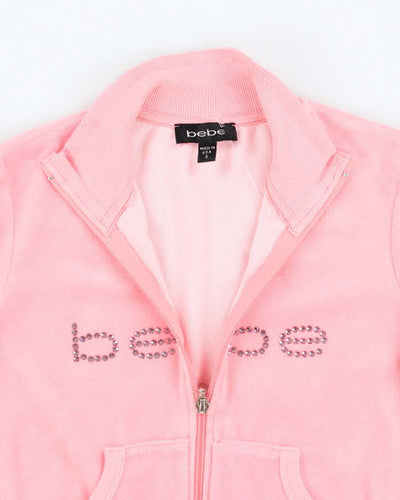 Vintage Y2K BEBE Sequined Zip Up Hoodie - S