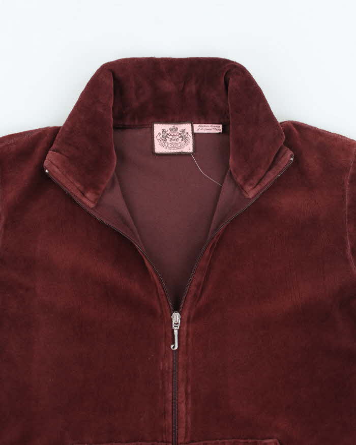 Vintage Y2K Juicy Couture Plain Zip Hoodie - L