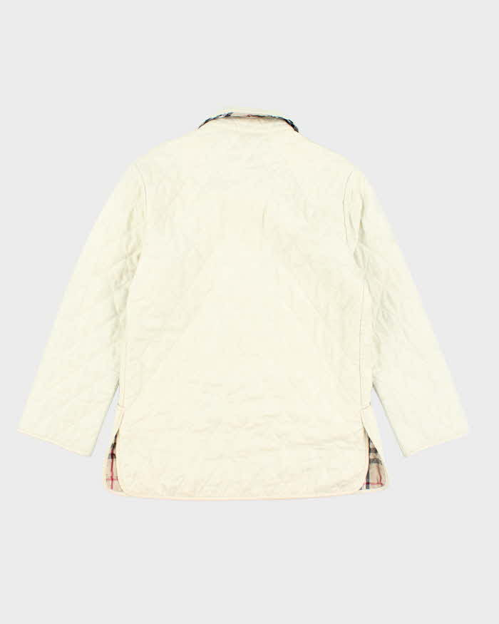 Vintage Women's Burberry Quilted Button Up Jacket - M