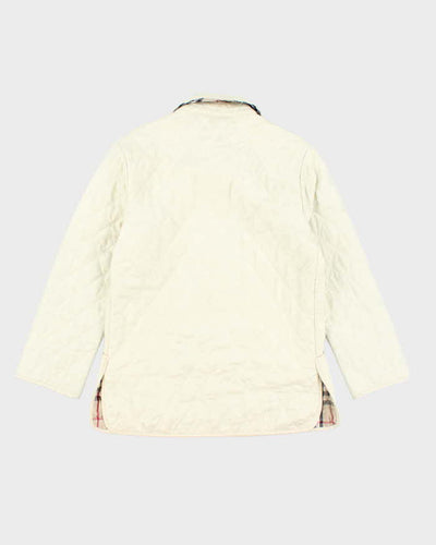 Vintage Women's Burberry Quilted Button Up Jacket - M
