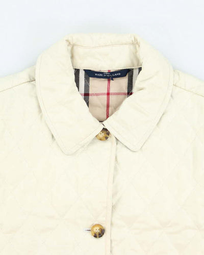 Vintage Women's Burberry Quilted Button Up Jacket - M