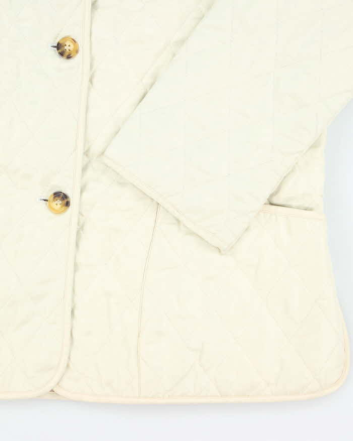 Vintage Women's Burberry Quilted Button Up Jacket - M