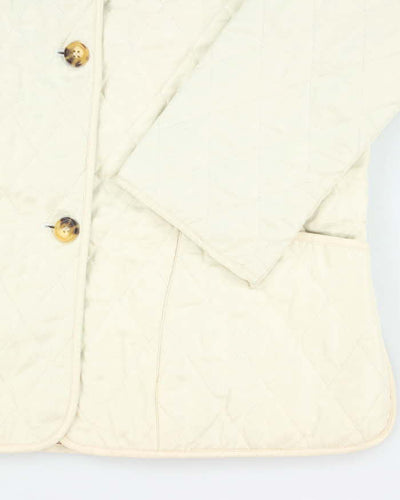 Vintage Women's Burberry Quilted Button Up Jacket - M