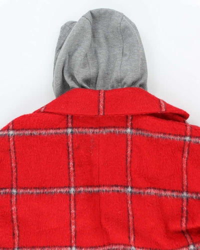 Vintage Women's Tommy Hilfiger Double Layered Hooded Overcoat - L