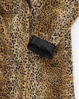 Vintage 90's Women's Faux Fur Cheetah Print Long Coat - XS