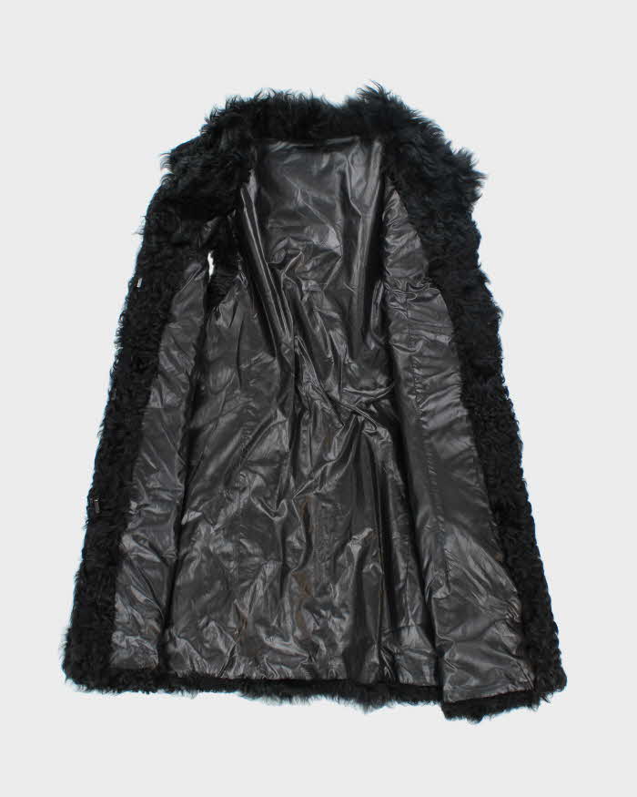 Vintage Y2K Dolce &amp; Gabbana Faux Fur Sleeveless Long Coat - M