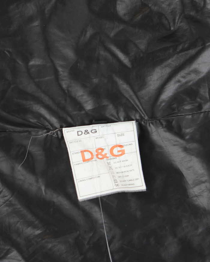 Vintage Y2K Dolce &amp; Gabbana Faux Fur Sleeveless Long Coat - M
