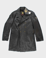 Vintage 90's Women's BNWT Belstaff Double Breasted Leather Jacket - XL