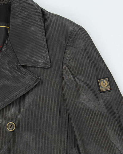 Vintage 90's Women's BNWT Belstaff Double Breasted Leather Jacket - XL