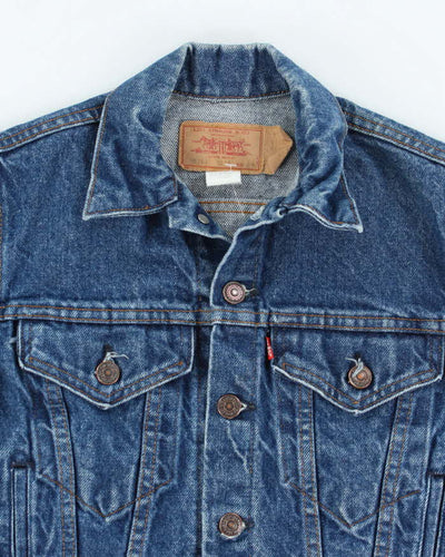Vintage 90's Women's Levi's Dark Wash Denim Jacket - S