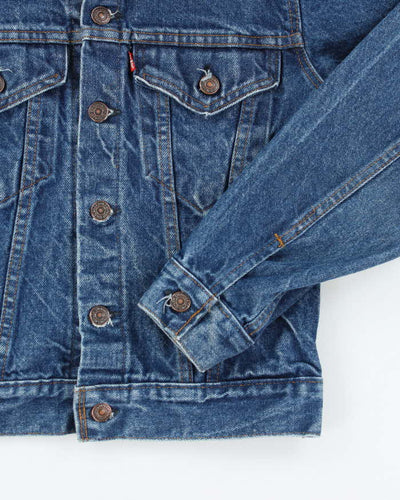 Vintage 90's Women's Levi's Dark Wash Denim Jacket - S