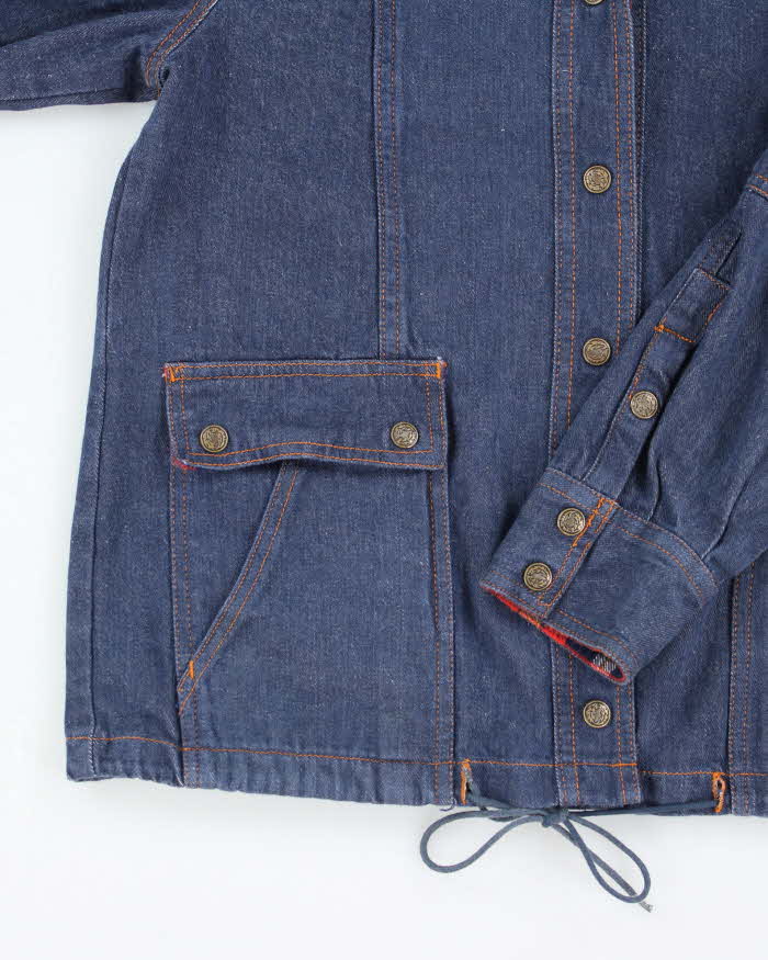 Vintage 90's Women's Valley Co Hooded Denim Jacket - M