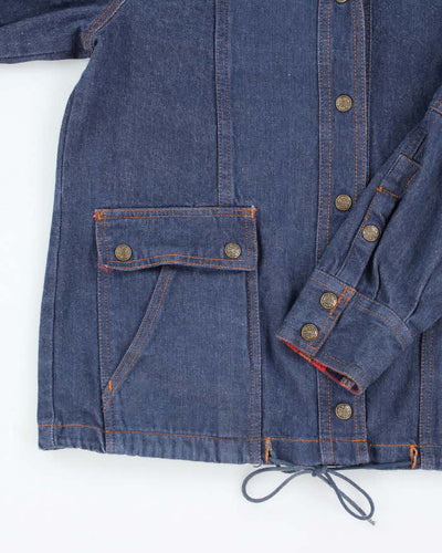 Vintage 90's Women's Valley Co Hooded Denim Jacket - M