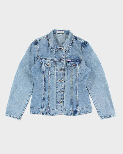 Vintage 90's Women's Guess Light Wash Denim Jacket - M