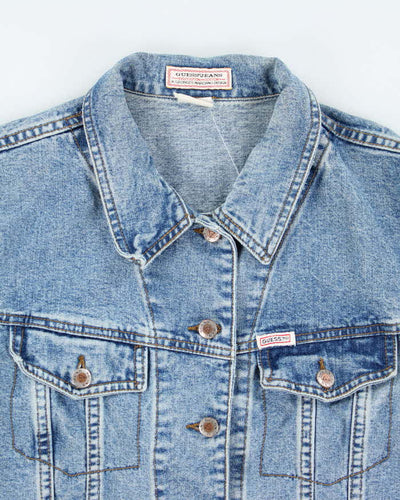 Vintage 90's Women's Guess Light Wash Denim Jacket - M
