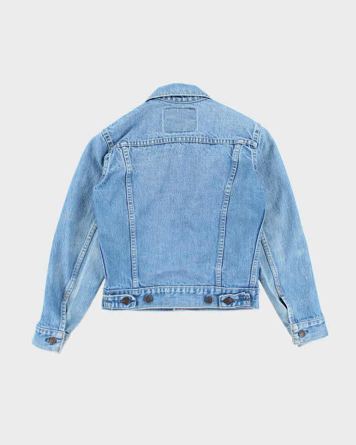 Vintage 90's Women's Levi's Cropped Light Wash Denim Jacket - S