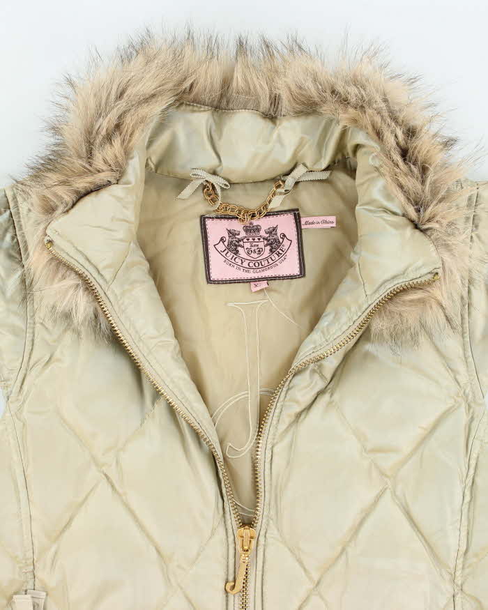 Vintage Y2K Women's Juicy Couture Puffer Gilet - XL
