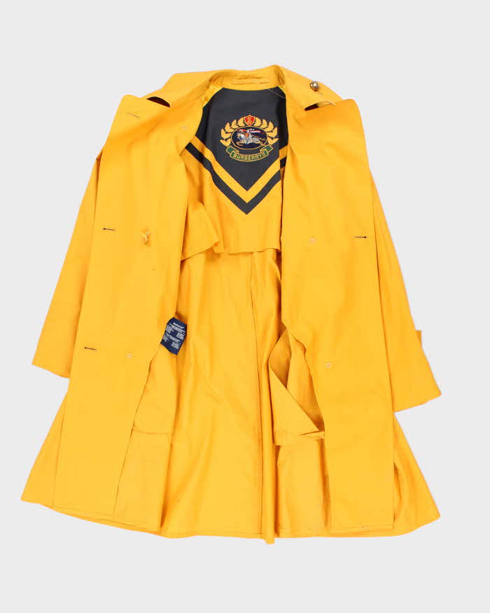 Vintage 90's Women's Burberry Button Up Overcoat - L