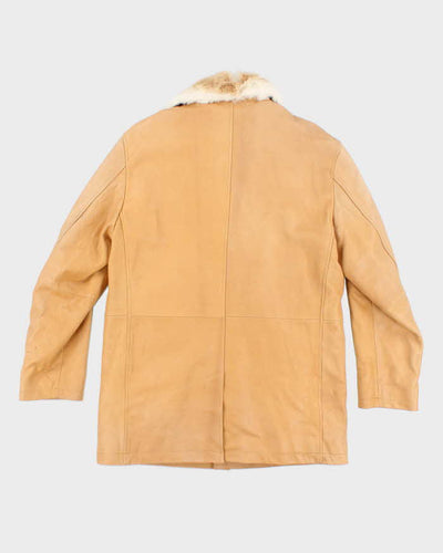 Vintage 90's Women's Burberry Insulated Leather Jacket - L