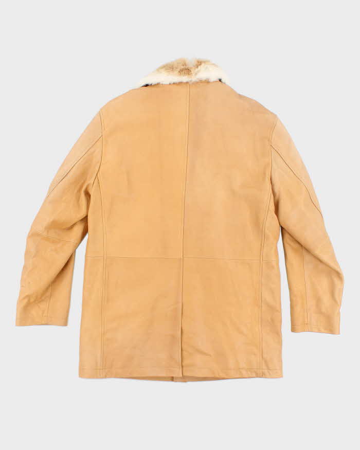 Vintage 90's Women's Burberry Insulated Leather Jacket - L