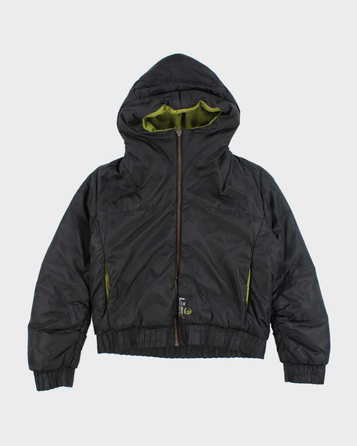 Vintage Y2K Women's Diesel Cropped Hooded Puffer Jacket - M