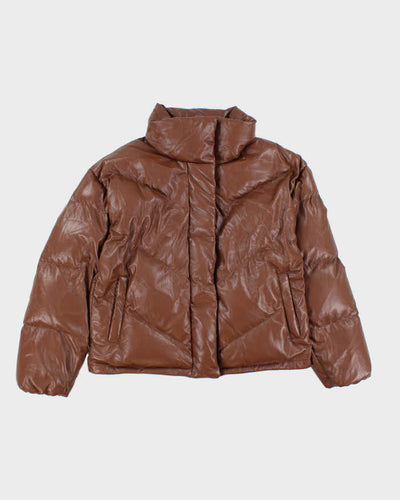 Vintage Women's The Cloud Puff Vegan Leather Down Puffer Jacket - M