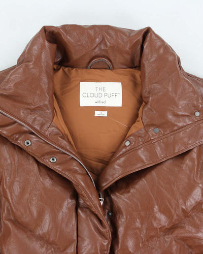 Vintage Women's The Cloud Puff Vegan Leather Down Puffer Jacket - M