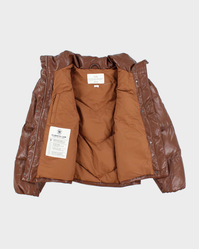 Vintage Women's The Cloud Puff Vegan Leather Down Puffer Jacket - M