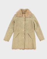 Y2k 00s Le Chateau Faux Suede Fur Lined Jacket - XS