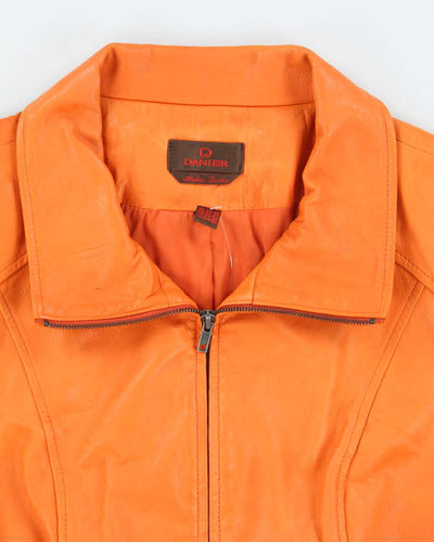 Vintage Women's Danier Lightweight Zip Up Leather Jacket - XL