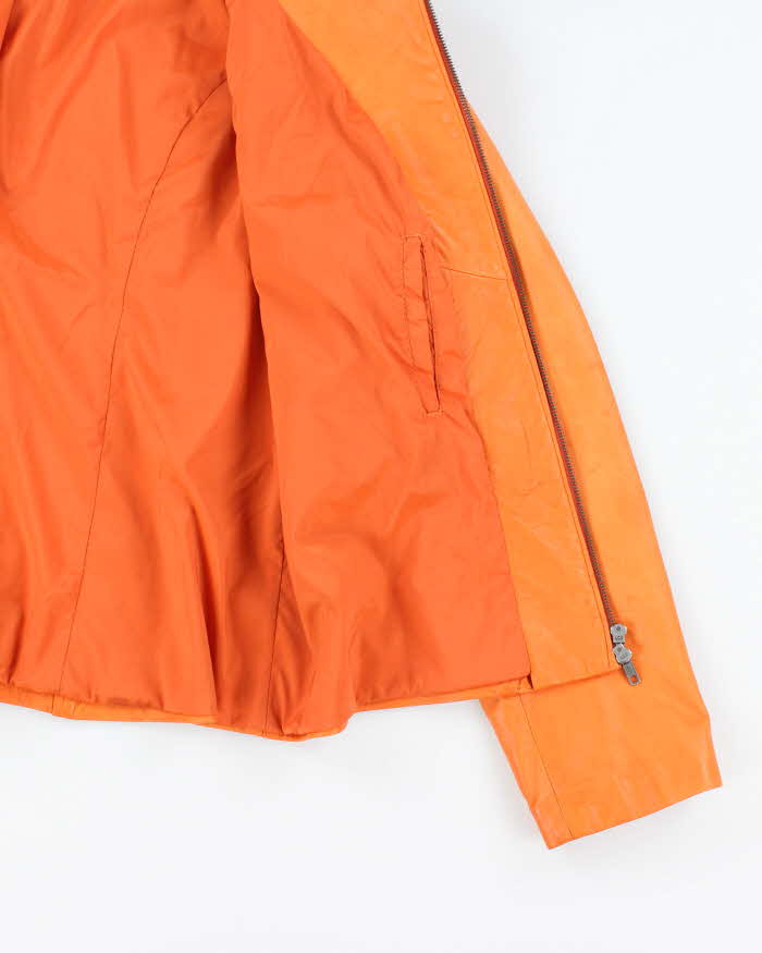 Vintage Women's Danier Lightweight Zip Up Leather Jacket - XL