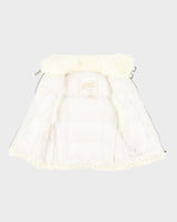 Vintage Women's Y2K Guess Fur Collared Puffer Gilet - S