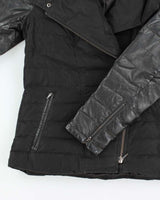 Vintage Women's Y2K Danier Asymmetrical Zipped Hooded Jacket - M