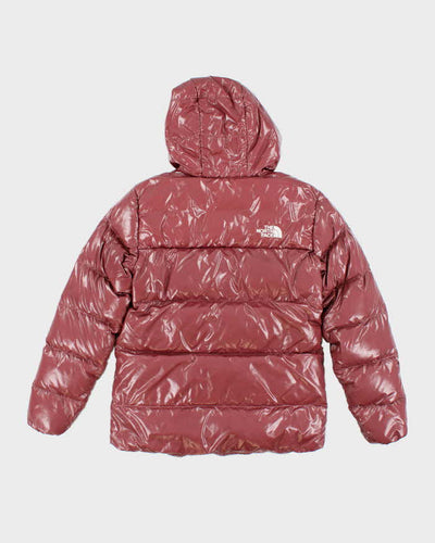 Vintage Women's The North Face Fleece Lined Hooded Puffer Jacket - M
