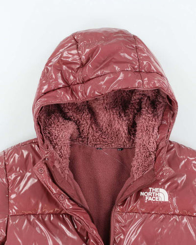 Vintage Women's The North Face Fleece Lined Hooded Puffer Jacket - M