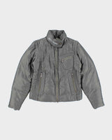 Vintage Women's Y2K Harley Davidson Cropped Insulated Jacket - XS
