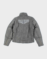 Vintage Women's Y2K Harley Davidson Cropped Insulated Jacket - XS