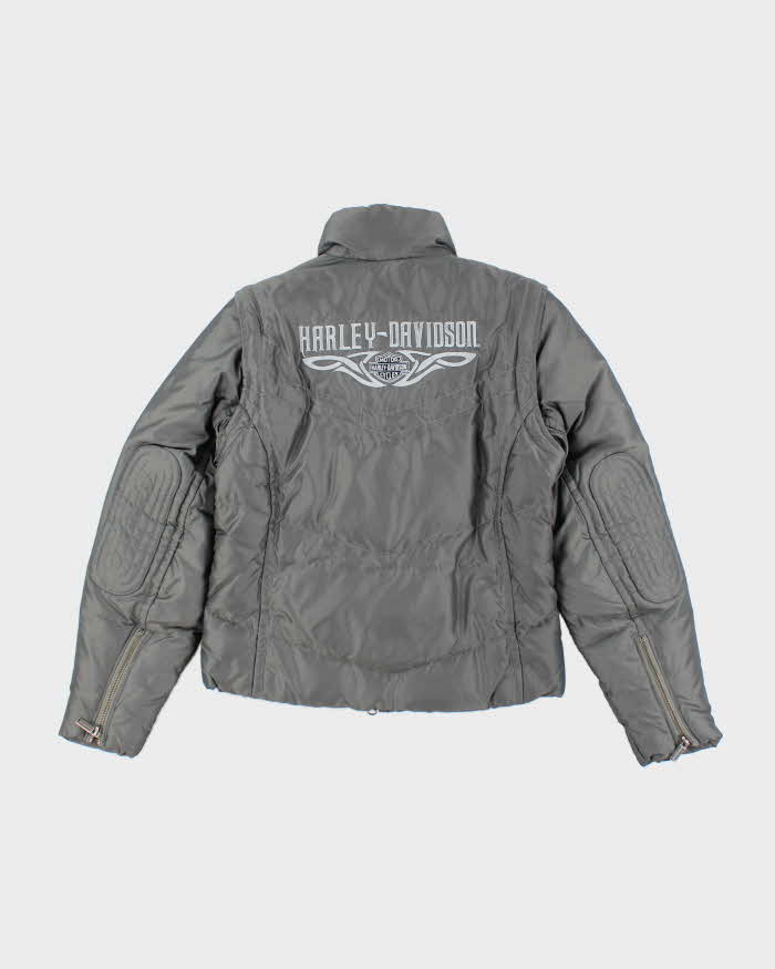 Vintage Women's Y2K Harley Davidson Cropped Insulated Jacket - XS
