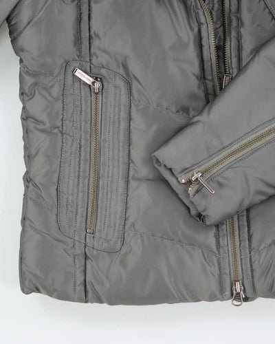Vintage Women's Y2K Harley Davidson Cropped Insulated Jacket - XS