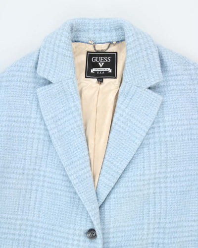 Guess Blue Wool Blend Coat - L