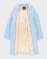 Guess Blue Wool Blend Coat - L