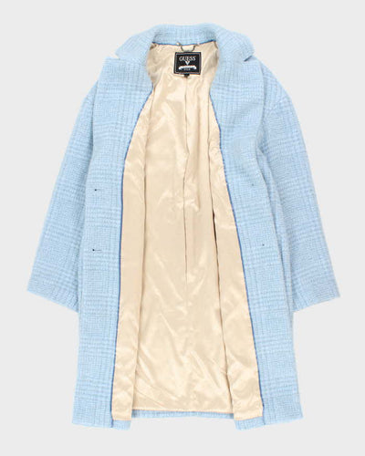 Guess Blue Wool Blend Coat - L