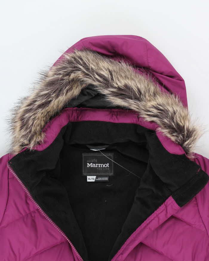 Vintage 2000's Marmot Insulated Fur Collared Parka Jacket - XL