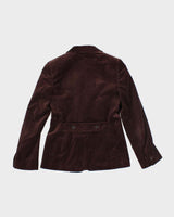Vintage MaxMara Brown Velvet Blazer - S