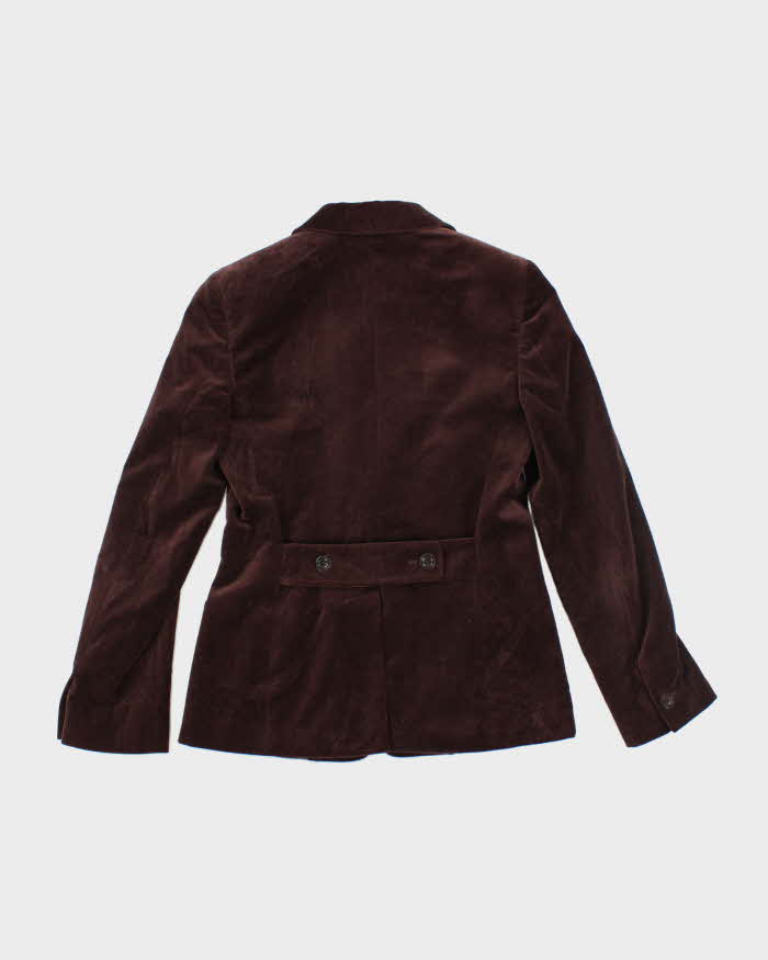 Vintage MaxMara Brown Velvet Blazer - S