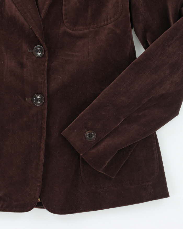 Vintage MaxMara Brown Velvet Blazer - S