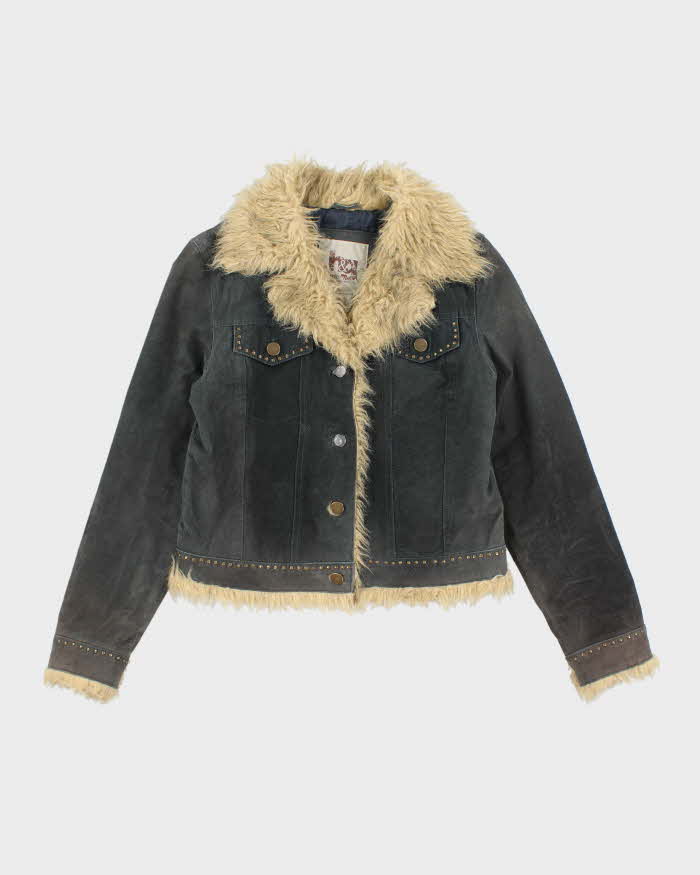 Vintage Y2k 00s h&amp;g Leather Studded Jacket - S