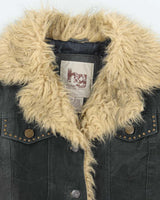 Vintage Y2k 00s h&amp;g Leather Studded Jacket - S